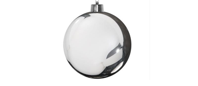 Bauble Unbreakable 30cm Shiny Silver X1