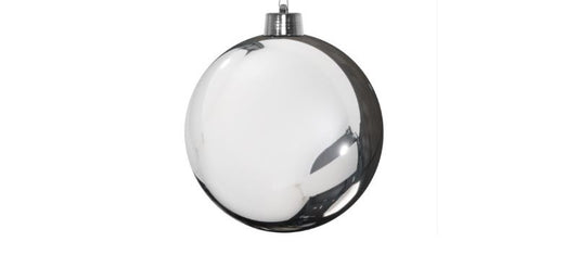 Bauble Unbreakable 30cm Shiny Silver X1