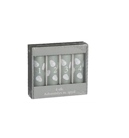 Candle Green Advent Set 10cm