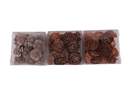 Cedar Rose On Wire In Box Assort 15cm (one box)