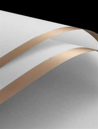 Cello Sheet Frosted White Gold Border