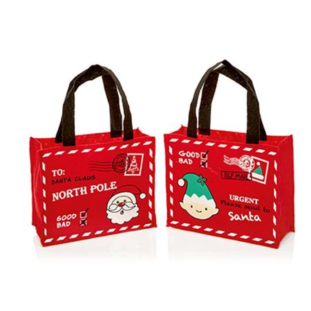 Christmas Felt Bag Assort Elf Santa 20cm  (PACK OF 2)