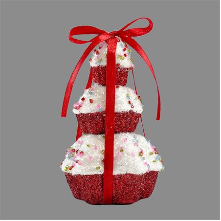 Cupcake Triple Decoration 12cm Sundries  (PACK OF 3)
