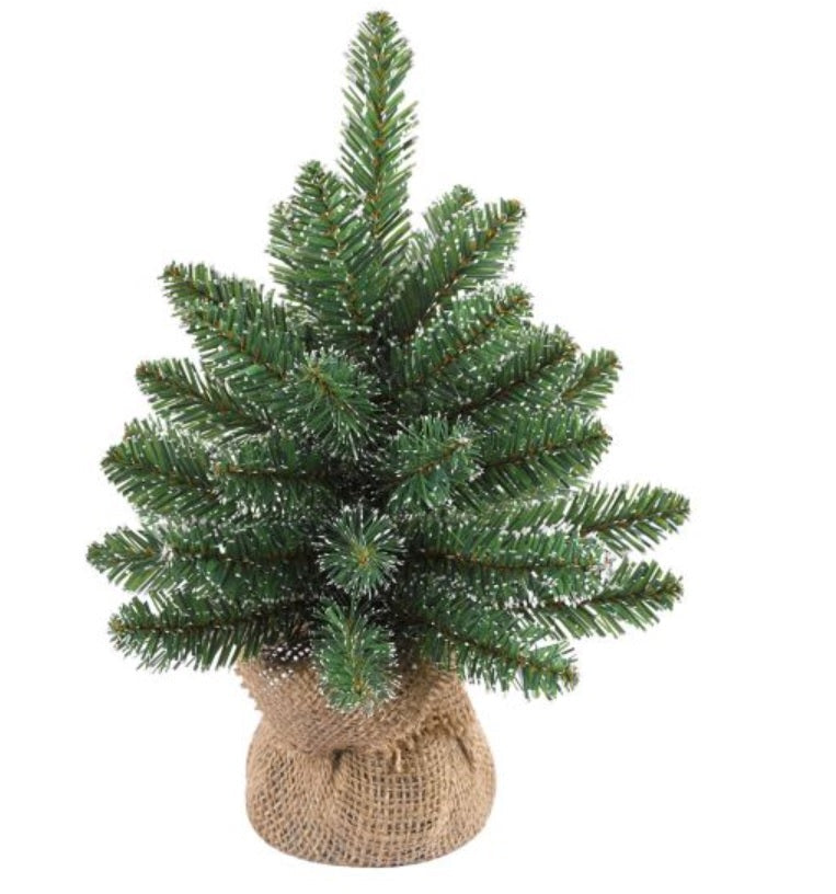 Derby Xmas Tree Burlap Green Tips 36