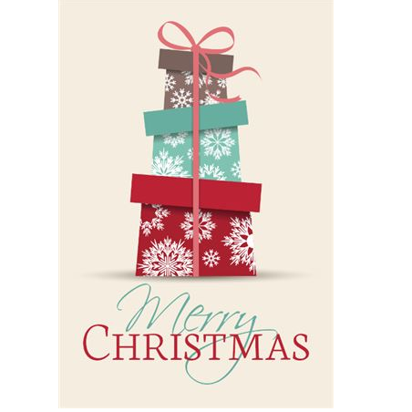 Folded Card Merry Christmas Presents (PACK OF 2)