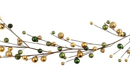 Garland Bauble Green & Gold 150cm