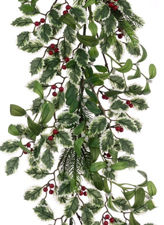 Garland Holly & Mistletoe 180cm