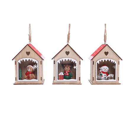 Hanger Led Xmas House 11cm (ANY 1)