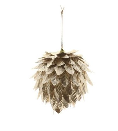 Hanger Leaf 15cm Gold