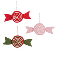 Hanging Candy Pink White 22cm