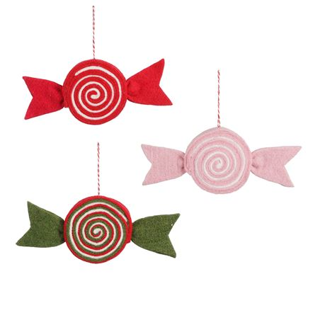 Hanging Candy Pink White 22cm