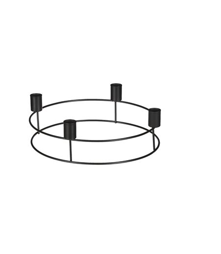 Metal Candle Advent Black 25cm