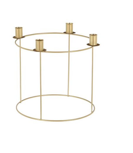 Metal Candle Advent Gold 29cm