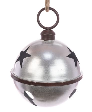 Metal Bell Star Silver 29cm