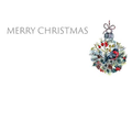 Small Card Christmas Bauble Nature (PACK OF 2)