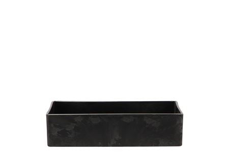 Plastic Rectangle Tray Grey 20cm (pack of 2)