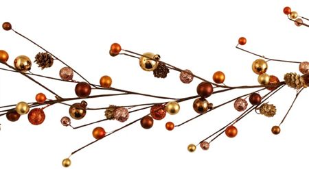 Garland Bauble Cone Brown & Gold 150cm