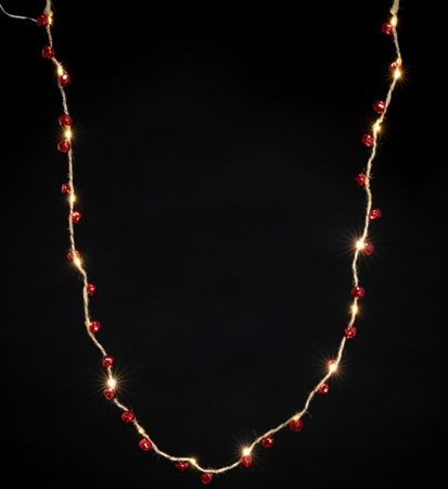 Garland L E D Bell Red 180cm