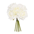 Artificial Silk Open Rose Posy X5 Cream 27cm