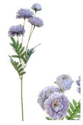 Artificial Zinnias Lilac 61cm (Pack of 2)