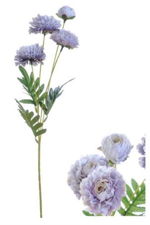 Artificial Zinnias Lilac 61cm (Pack of 2)