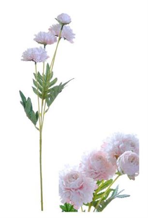 Artificial Zinnias Pale Pink 61cm (Pack of 2)