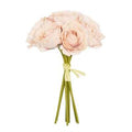 Artificial Open Rose Bouquet Bisque 7 Heads