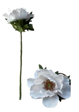 Artificial Anemone White 45cm (Pack of 2)