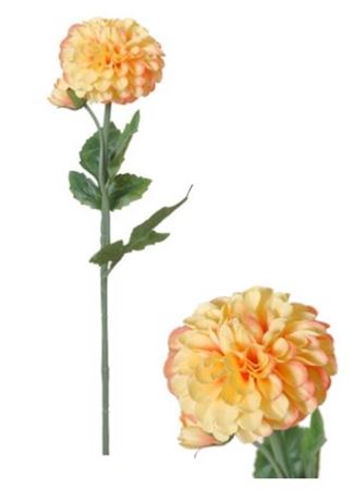 Artificial Dahlia Yellow Pink 59cm