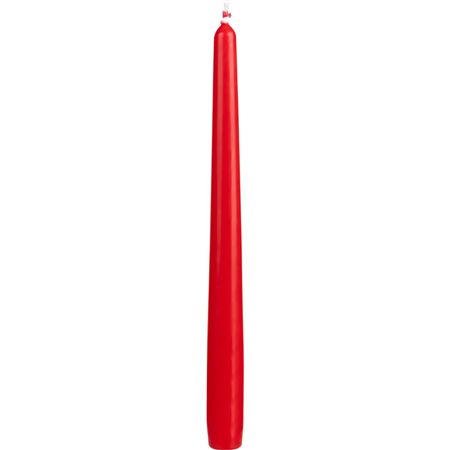 Tapered Candle 250x23mm Red X12