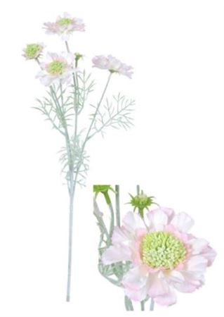 Artificial Scabiosa Light Pink 60cm (Pack of 2)