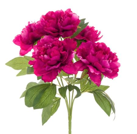 Artificial Peony Bush X5 Beauty