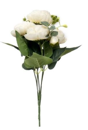 Artificial Bouquet Peony Ivory 30cm