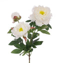 Artificial Peony Spray White 66cm