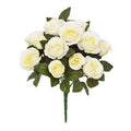 Artificial Silk Rose Bq 32cm Cream X13