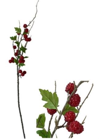 Artificial Branch Raspberry Red 80cm
