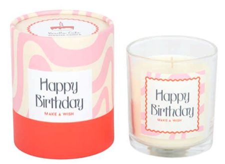 Candle Happy Birthday Vanilla Cake (Pack of 1)