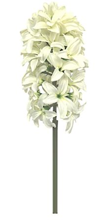 Artificial Hyacinth Bundle White X3 40cm