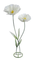 Artificial Emperor Poppy Double Stem White 160×50cm