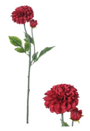 Artificial Dahlia Burgundy 59 cm