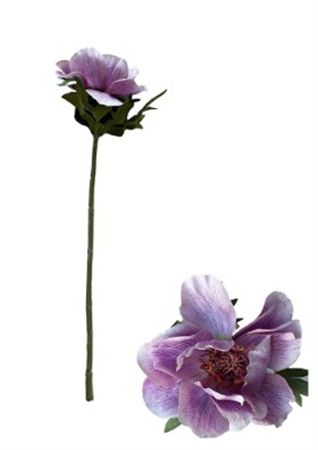 Artificial Anemone Lilac 45cm (Pack of 2)