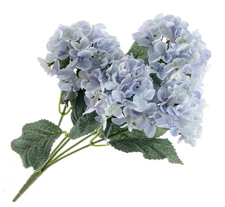 Artificial Hydrangea Bush Light Blue 43cm
