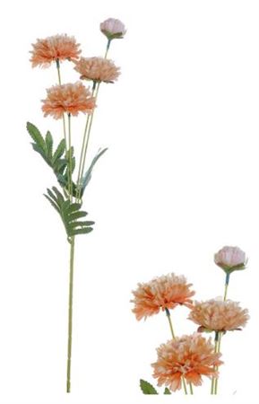 Artificial Zinnias Orange 61cm (Pack of 2)
