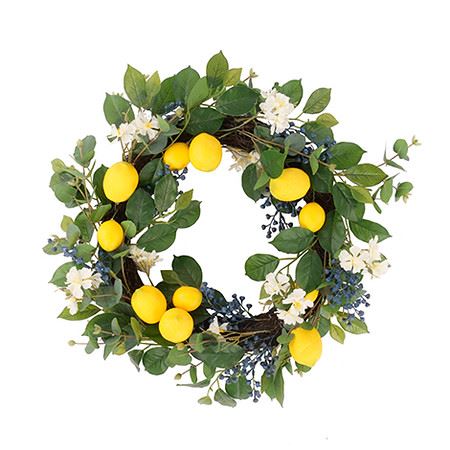 Artificial Wreath Lemons 45cm