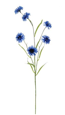 Artificial Cornflower Dark Blue 63cm(Pack of 4)