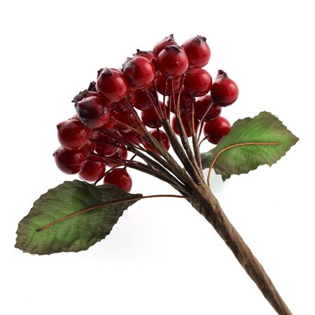 Rose Hip Berry Bunch Red 14cm  (PACK OF 3)