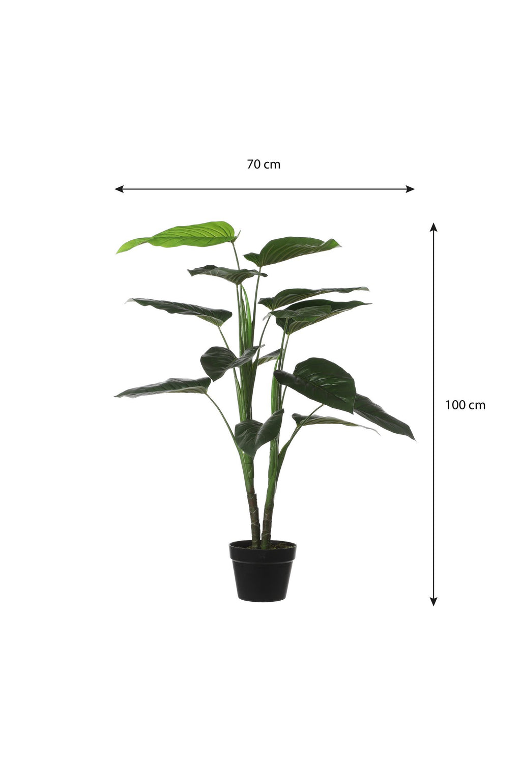 Artificial Philodendron In Pot Green 100x70cm